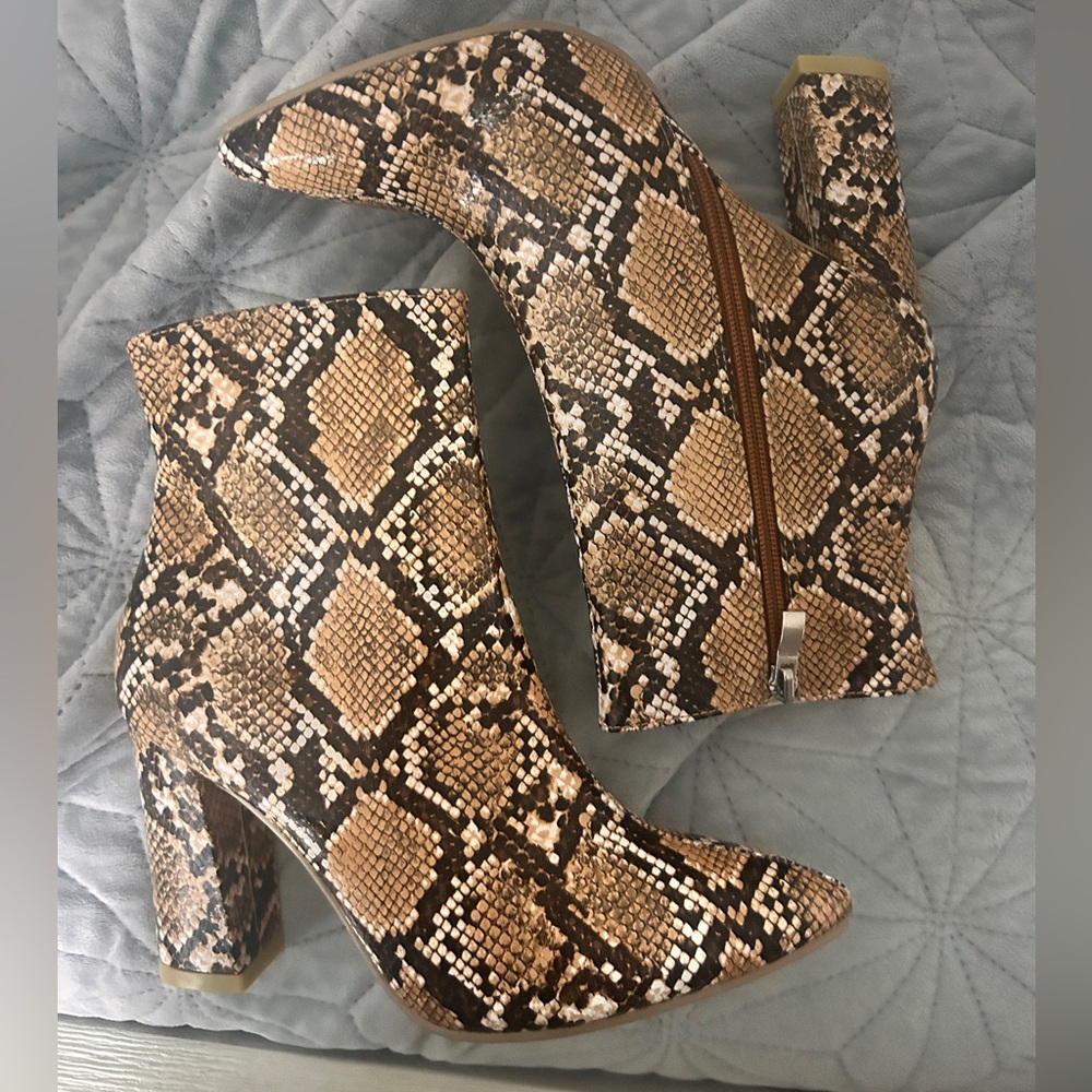 snake print boots
